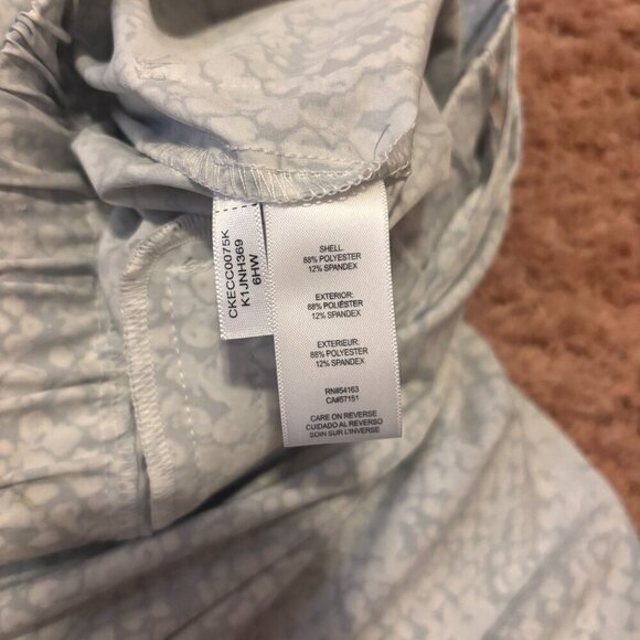 NWT Calvin Klein Stretch Pencil Skirt Womens Sz M Gray/White Lightweight $79.50 - Picture 7 of 8